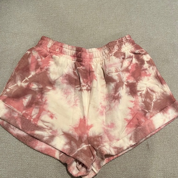 PINK Victoria's Secret Pants - PINK VS logo sweat campus shorts fleece medium tie dye